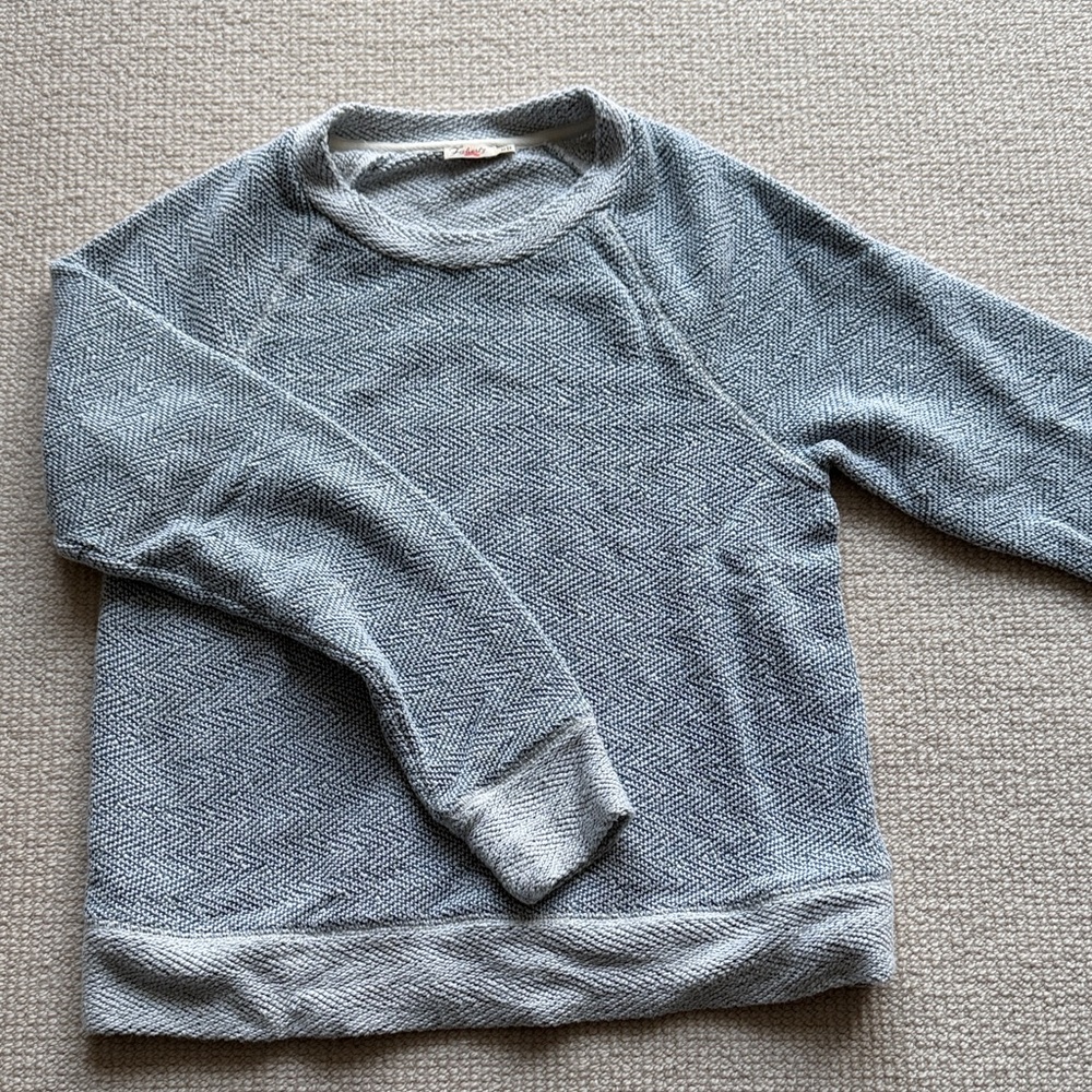 Blue Herringbone  Sweatshirt